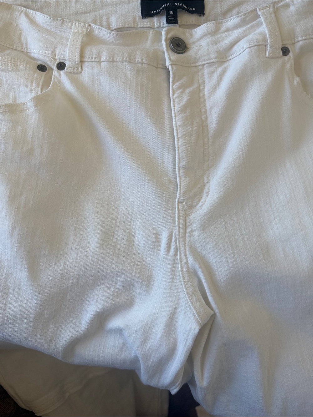Universal Standard x ERDEM White Denim Jeans - Picture 6 of 6